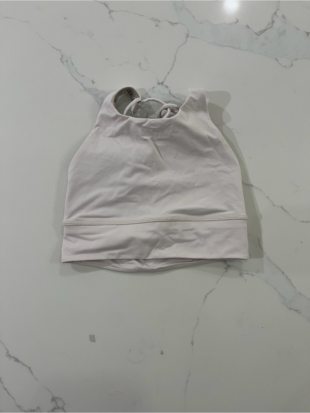 Lululemon free to be wild high neck longline bra 6 pink mist